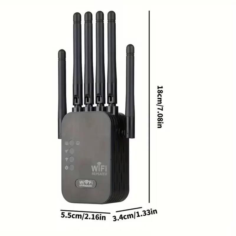Repetidor WiFi, Extensor WiFi, Amplificador de Señal WiFi 1200Mps